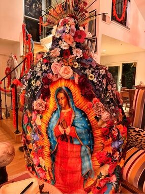 One of a kind Day of the Dead/Día de Los Muertos Lady of Guadalupe Cloak & Crown